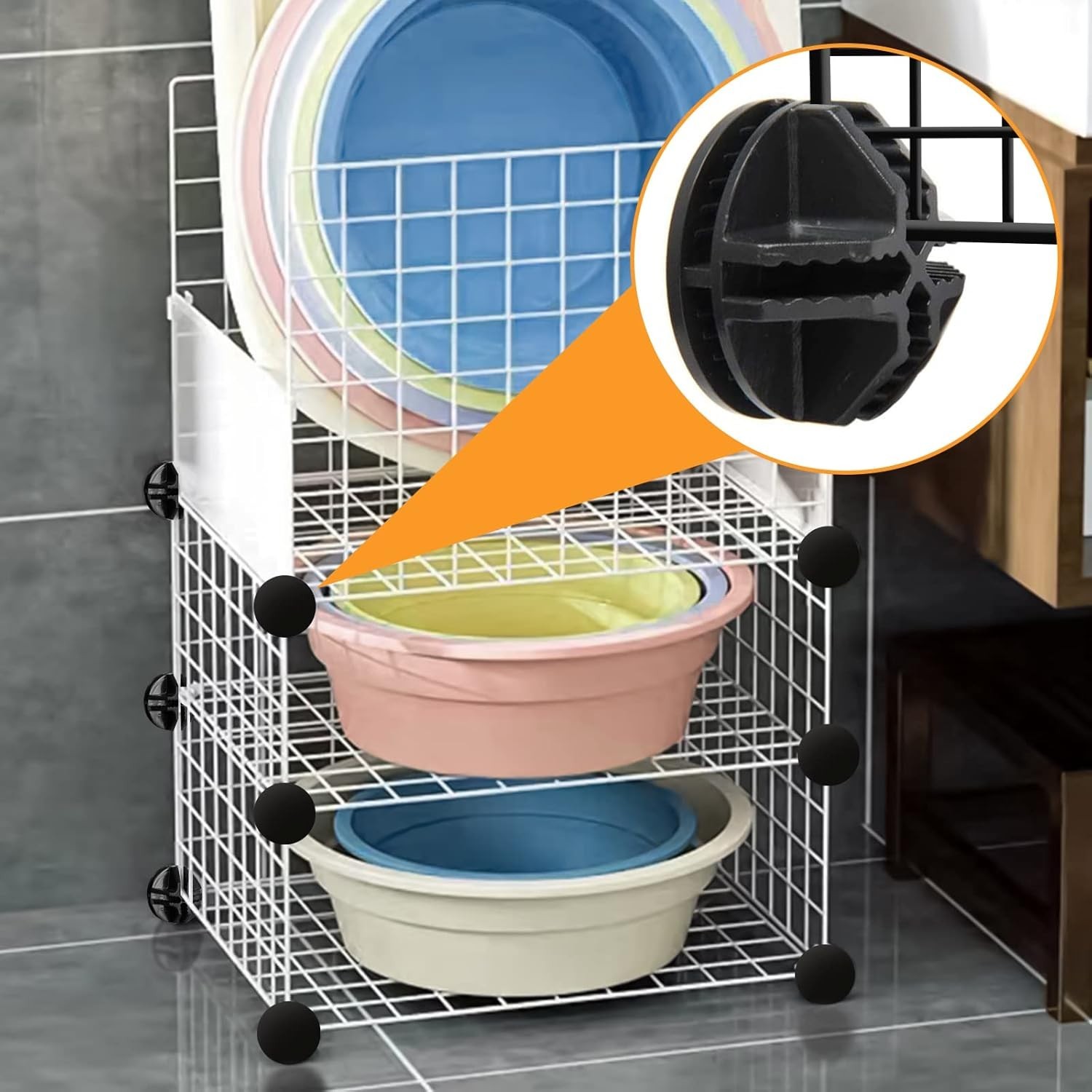 40 Pieces Plastic Storage Cube Connectors Wire Cube Connectors for Modular Close