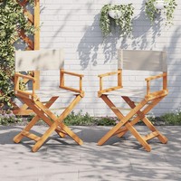 RegiestüHle Klappbar 2 StüCk Cremeweiß Stoff FüR Camping Garten Terrasse Balkon