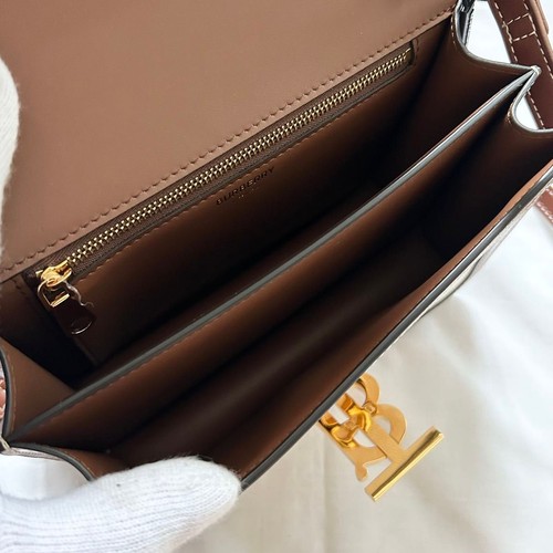 Excellent Condition BURBERRY Shoulder Bag Ivory Brown TB - Picture 9 of 12