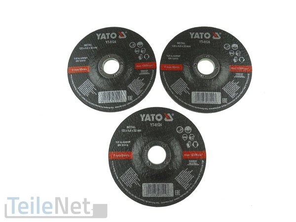 3X Schruppscheibe 125X6Mm Metall Schleifscheibe Winkelschleifer Flexscheibe-image