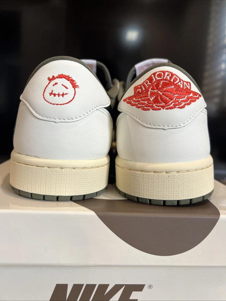 Size 9 - Travis Scott x Air Jordan 1 Retro OG SP Low Reverse Olive / Medium - Image 4 of 4