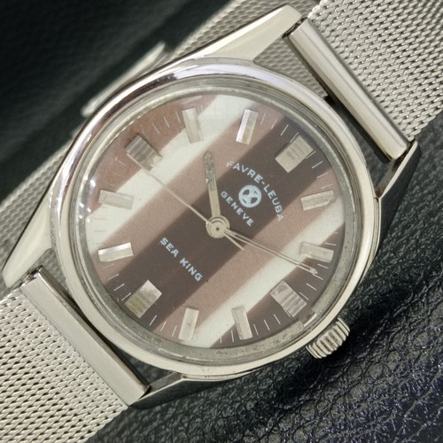 HAND-WINDING VINTAGE FAVRE LEUBA 253 SWISS MENS ORIGINAL DIAL WATCH a436421-a