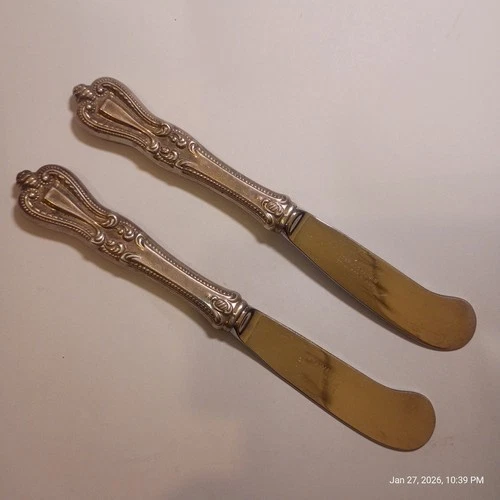 2 Old Colonial 6 inch Butter Spreaders by Towle Sterling Handle 79 Grams/2.8 Oz