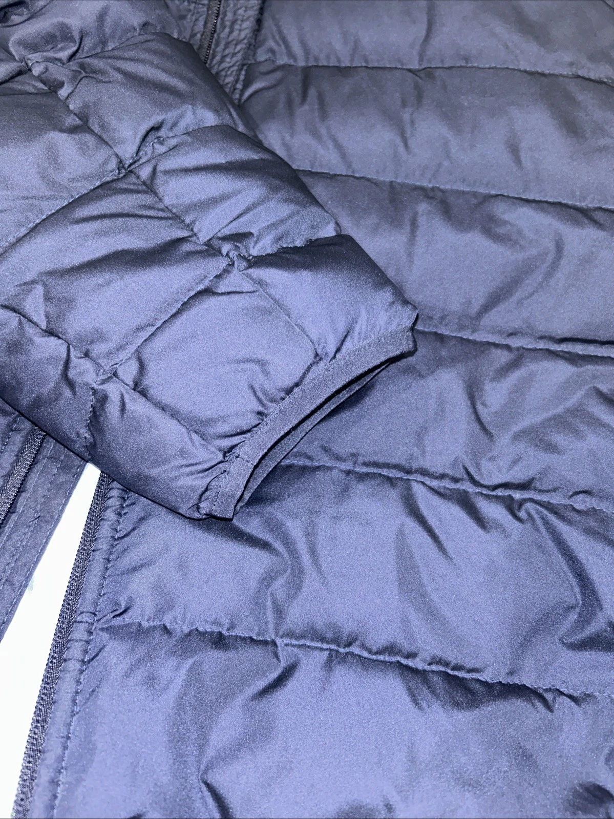 Lands End Down Fill Blue Puffer Jacket Men's L Full Zip, Pockets, Outdoors image 7