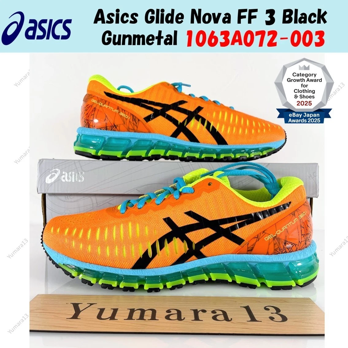 Asics Gel-Quantum 360 I Habanero Aqua 1203A750-600 Men's Size
