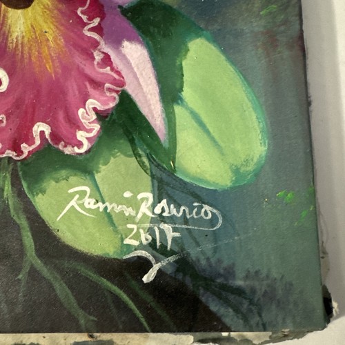 Original Botanical Orchid Art by Ramon Rosario – Caribbean Style 18x8 - Bild 2 von 7