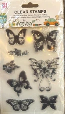 YS Butterfly Clear Stamps - 8 pieces