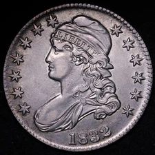 1832 Capped Bust Half Dollar CHOICE UNCIRCULATED MS FREE SHIPPING E882 ZHMX
