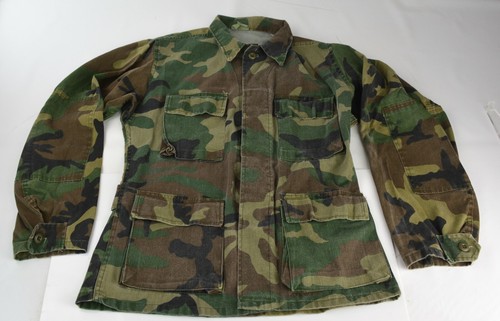 Woodland Old Style Men's Small Camo Camouflage Top Shirt Green Nato 8494 - Picture 2 of 10