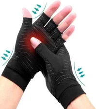 Copper Arthritis Compression Gloves Medium Hand Support Joint Pain Relief 1 Pair