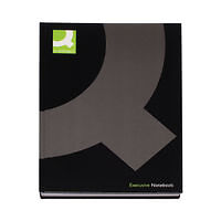 Image of Q-Connect Hardback Casebound Notebook A4 Black (Pack of 3) KF03725