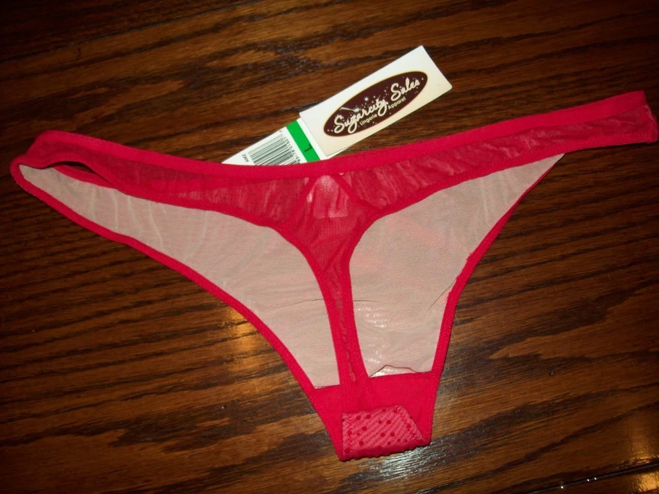 NUEVO CON ETIQUETAS BRAGAS TANGA JEZEBEL MALLA Y PUNTOS 50896 AMZ ROJO S L Foto 2 de 2