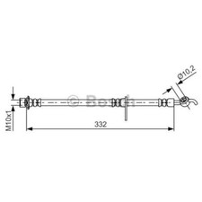 BOSCH Bremsschlauch hinten links für Toyota Avensis Kombi T27 1 987 481 654
