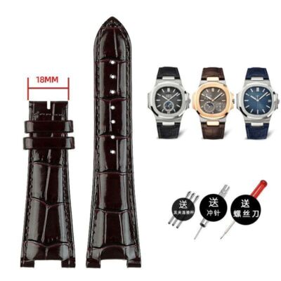 Echtleder Uhrenarmbänder passend für Patek Philippe Nautilus 5711 5726 5712g