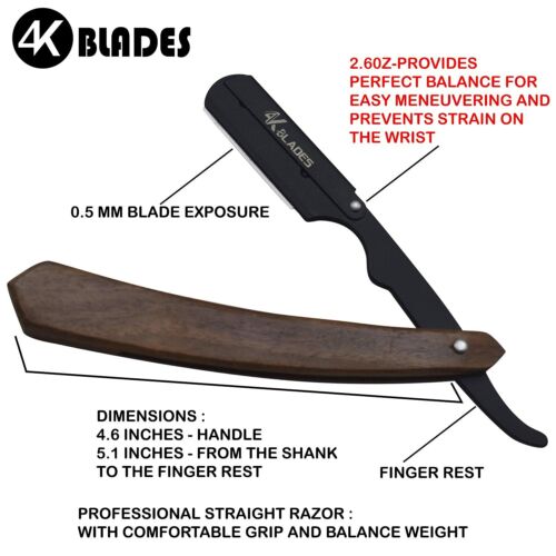 Vintage-Stil gerade Rasiermesser handgefertigte Klinge perfekt für traditionelle Rasur - Bild 5 von 7