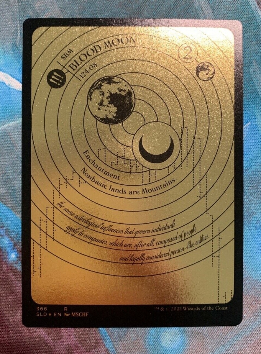 血染めの月　ゴールドエッチングFOIL  SecretLair MTG 血染めの月 ゴールドエッチングFOIL SecretLair MTG Blood Moon