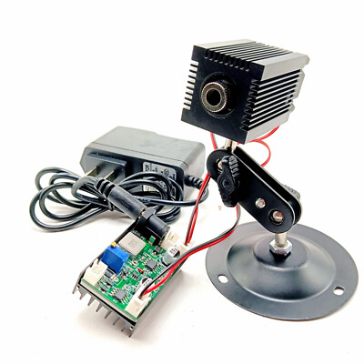 Focusable 445nm 450nm 4W Blue Dot Laser Diode Module  w TTL Cooling Fan