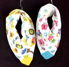 Nuby Brand Circus Animals Butterfly Flowers Teether Cotton Drool Bib C15-1878