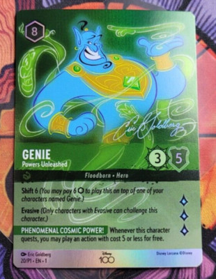 Genie - Powers Unleashed 20	D100 Alternate Art Disney100 Promo Lorcana Card