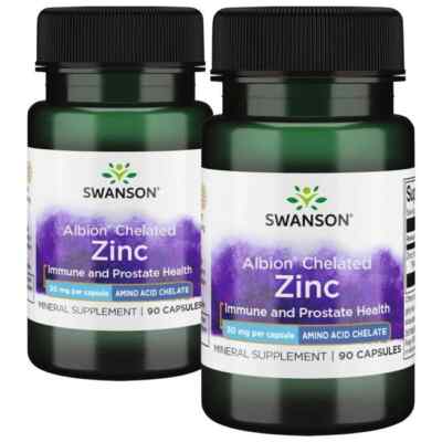 2 Pack ZINC 180  Easy-Swallow Capsules (2x90) For Cold Flu & Prostate Health NEW