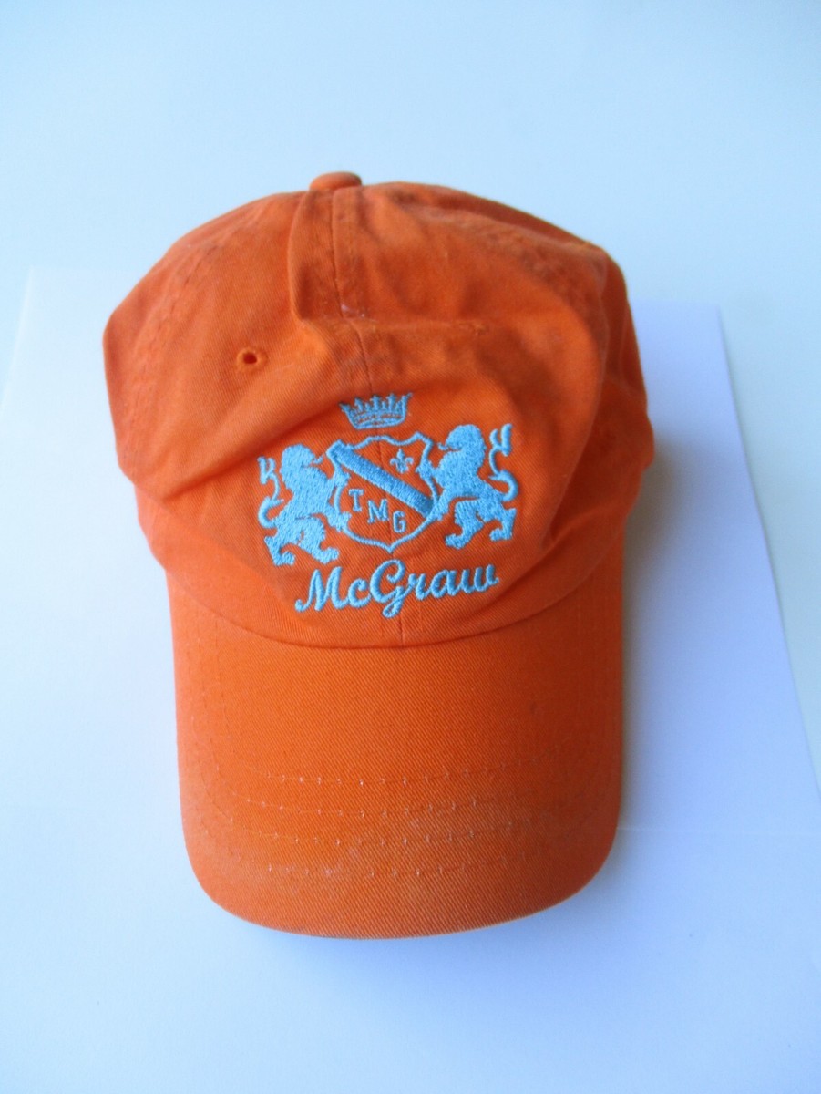 帽子 Timc Inc. Original Print Ball Hat Tim McGraw Embroidered Shield Logo Bright Orange Baseball Hat Cap