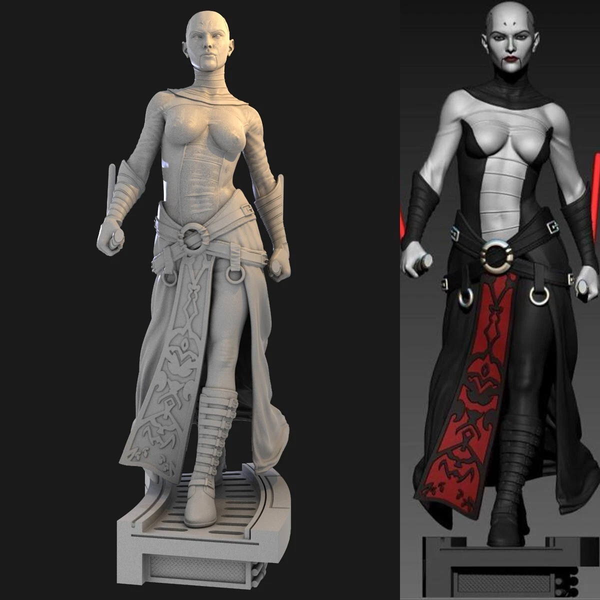 124 Resin Figure Model Kit Hot Girl Asajj Ventress GK Unpainted  Unassembled Toy | eBay
