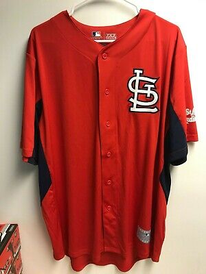 Authentic St. Louis Cardinals Baseball Jersey Red Blank Size XL MLB Genuine  TX3 