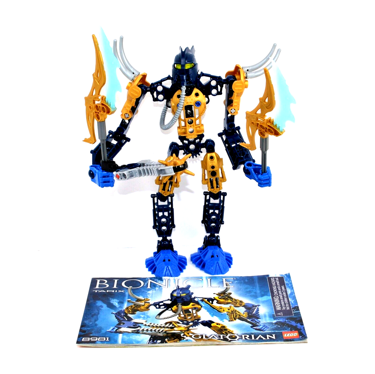 LEGO Bionicle Glatorian Tarix Set 8981 Complete with Instructions