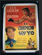 EXTREMADAMENTE RARO 1960 CAMPEÓN MUNDIAL CUBANO NIÑO GAVILAN boxeo película póster boxeador