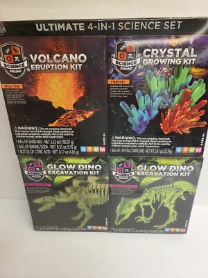 Science Squad Science Set Ultimate 4-in-1 Volcano Crystal Homeschool STEM NEW