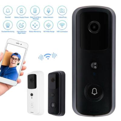 Video Wireless WiFi Doorbell Smart Door Ring Intercom Camera Bell Security UK