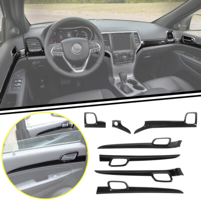  Carbon Optik Dashboard Panel & Türgriff Abdeckung für Grand Cherokee 2011-2021
