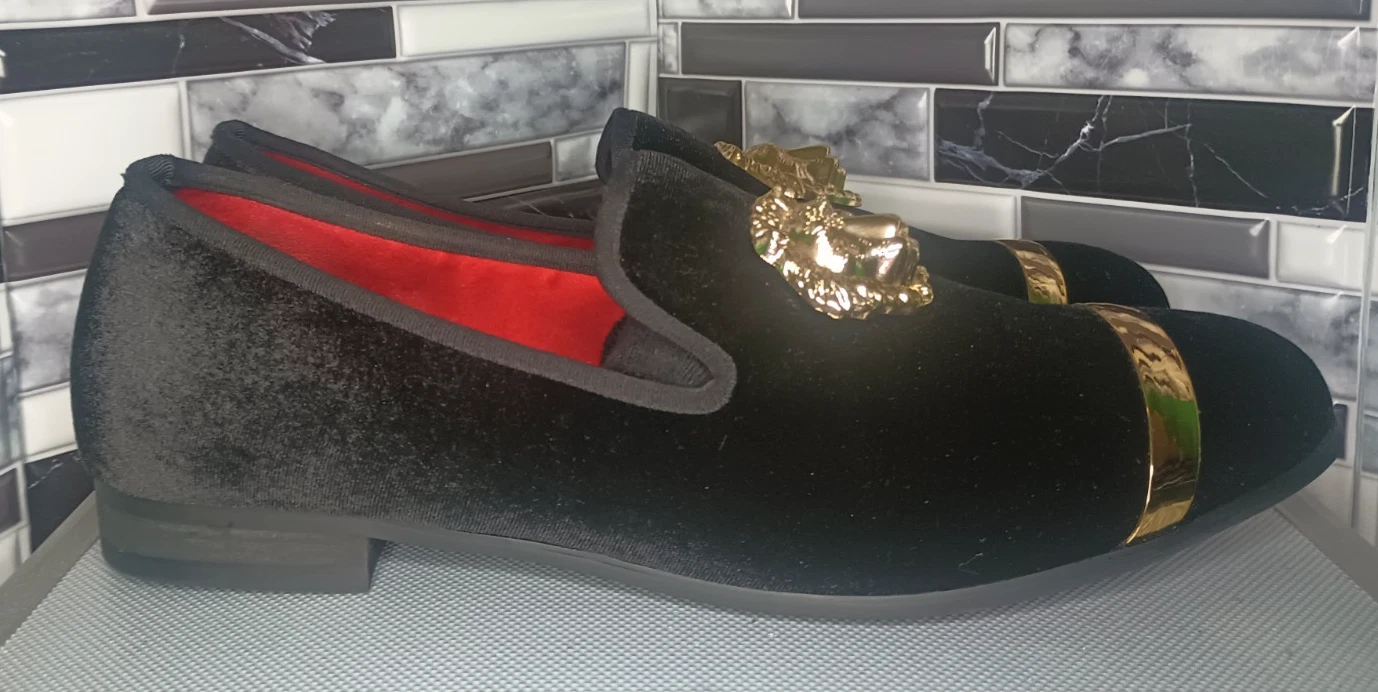 Mocassini uomo Versace Like nero rosso taglia 12 5 JITAI