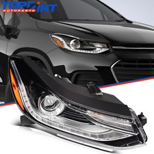 For 2017-2022 Chevy Trax Headlights Assembly DRL Right Side Black Housing