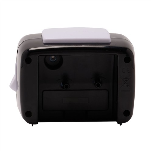 Wm.Widdop Oblong Alarm Clock Sweep Movement & Snooze - Black - Picture 3 of 3