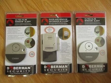 Lot of 3 Doberman Home Security Door Window Motion Theft Alarm Alert Sensors