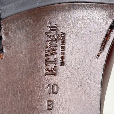 E.T. Wright Cedar Brown Leather Weave Penny Loafers 10B Mens  display picture 1