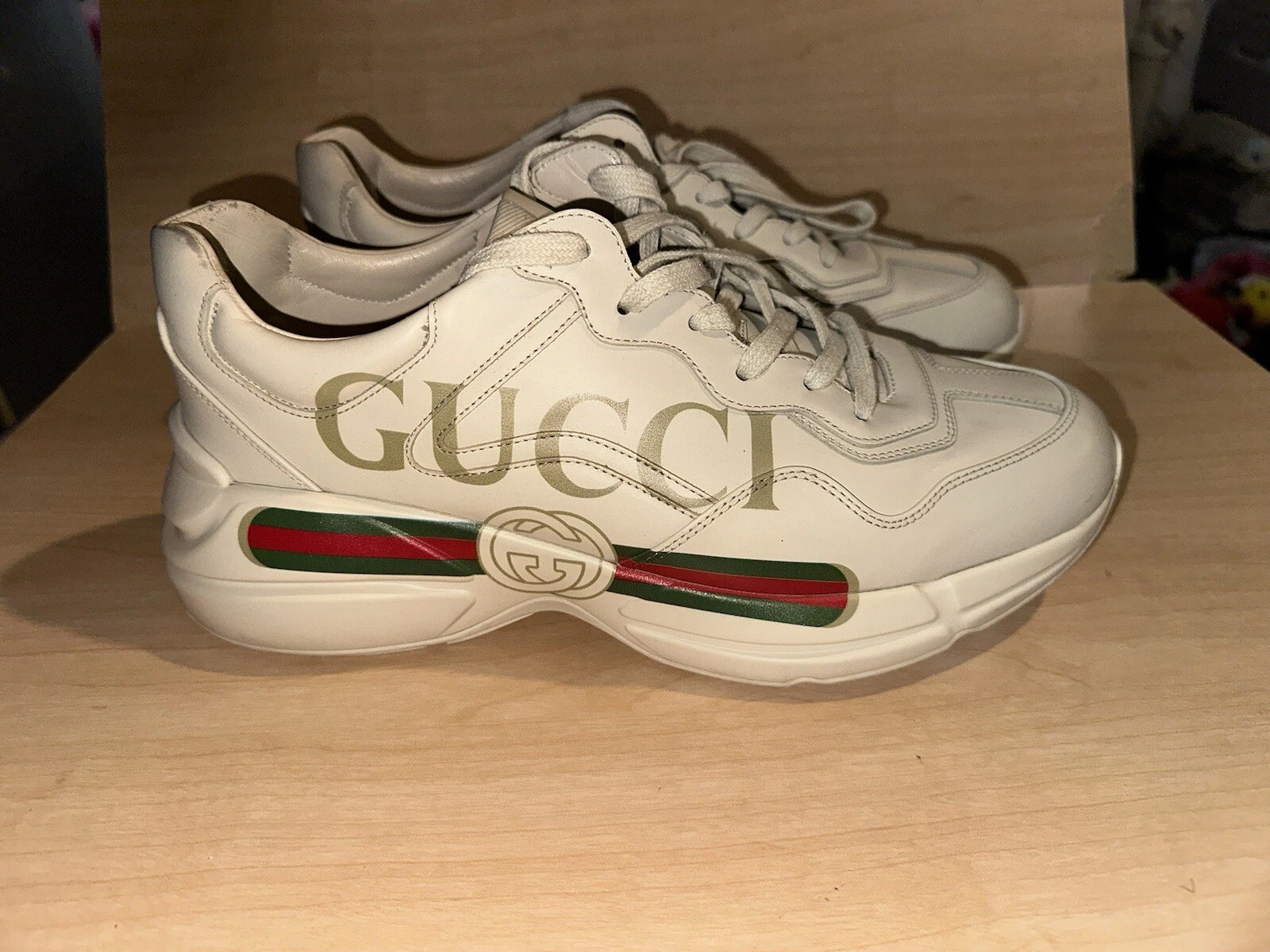 Baskets en cuir Gucci Rhython « Logo »   Gucci taille 10