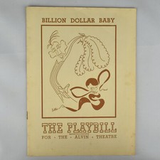 VTG Billion Dollar Baby Playbill Program Alvin Theatre New York City 1946