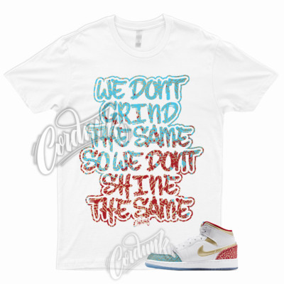 GRIND T Shirt to Match 1 Mid GS UNC to Chicago Metallic Gold University Red Blue