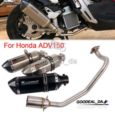 For Honda ADV150 Exhaust System Front Link Pipe Header Mid Tip