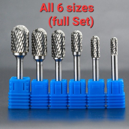 6mm Shank Carbide Rotary File Burr Tungsten Cutter Grinding Shank Drill Bit Head - Picture 8 of 15