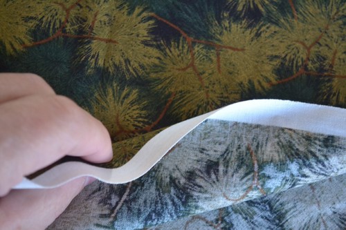 By 1/2 Yd, Gold Trees on Green Quilt Cotton, Thimbleberries/Pine & Rose, B100 - Picture 4 of 6
