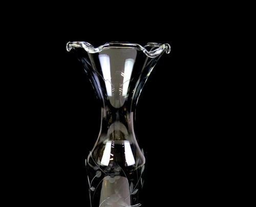 Duchin Creation Sterlingsilber gewichteter Sockel floral geätzt 10 1/8" Vase 1950- - Bild 2 von 11