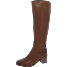 27 Edit Womens Edda Brown Leather Knee-High Boots Shoes 5 Medium (B,M) BHFO 5249