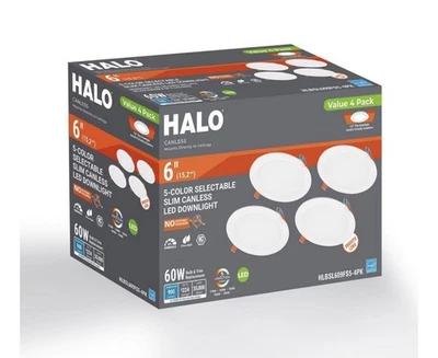 🔥🔥New Open Box - Halo 4" Ultra-Thin Downlight - 4pk🔥🔥 - Image 1 of 4