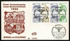 GERMANY 1980 FDC Booklet castles and palaces red cachet SG72T2