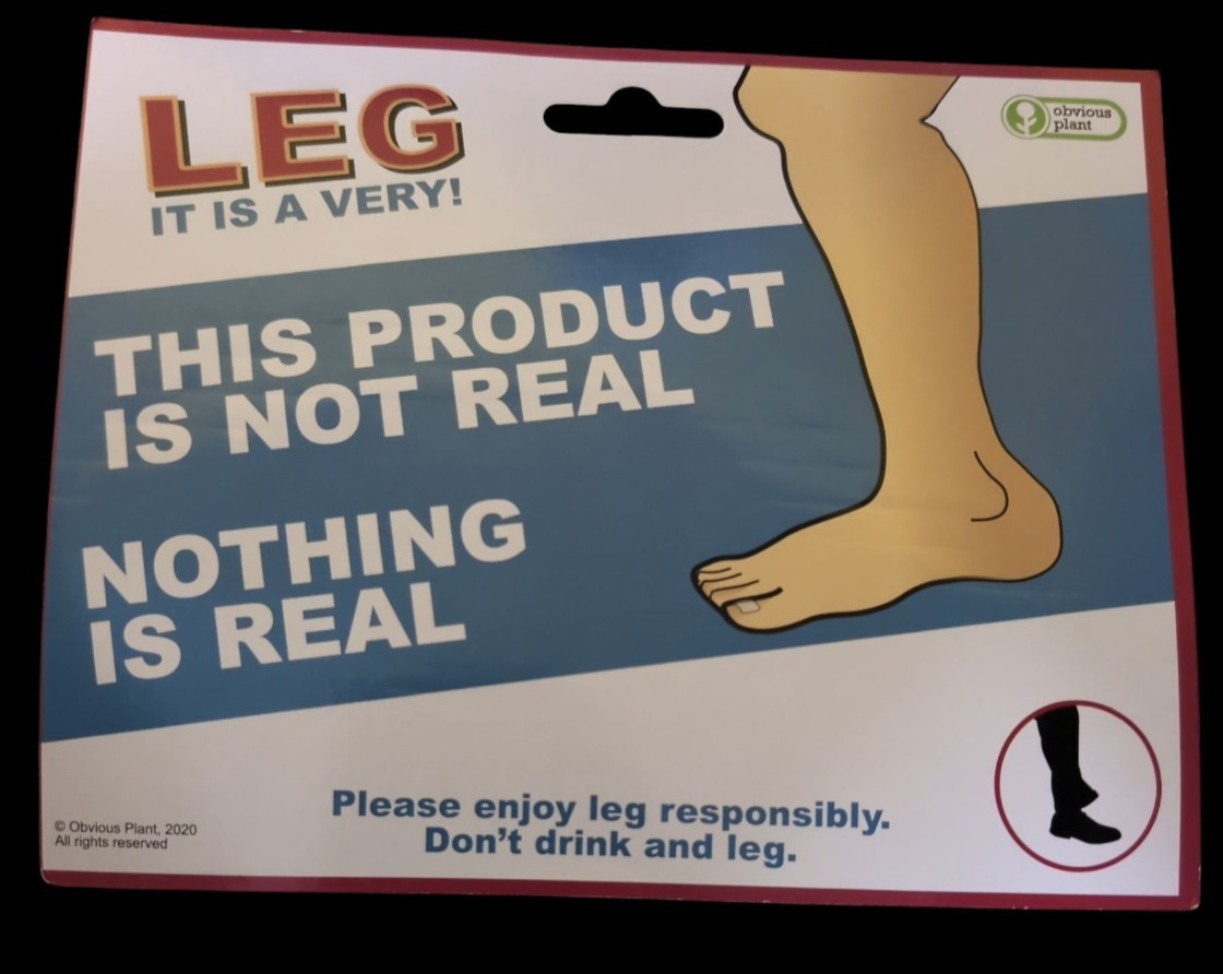 Obvious Plant Leg Just Leg Includes It Is A Man Leg Includes Foot Designer Toy