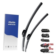 Ultra Quiet Frameless Wipers Blades -Streak-Free  5 Adapters, Fits 26" and 22"