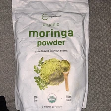 Organic Moringa Powder, 2 lb (907 g) Exp3/2027